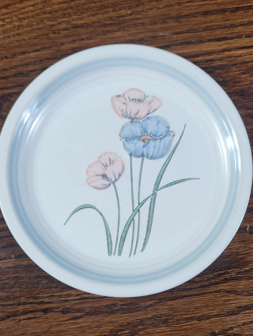 Vintage Baker Hart & Stuart Joy Stoneware Floral Plate Farmhouse Cozy Cottage